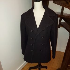 Vintage Mario De Pinto black Pea Coat